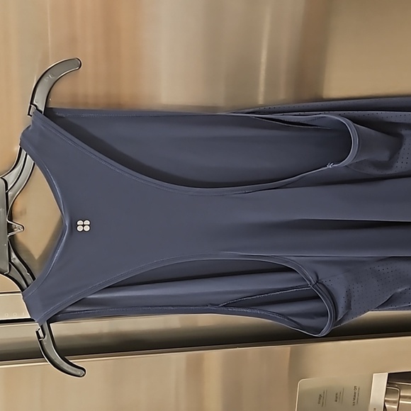 💕SWEATY BETTY💕 Ace Racerback Midi Dress ~ Navy Blue Large L NWT - Picture 10 of 16